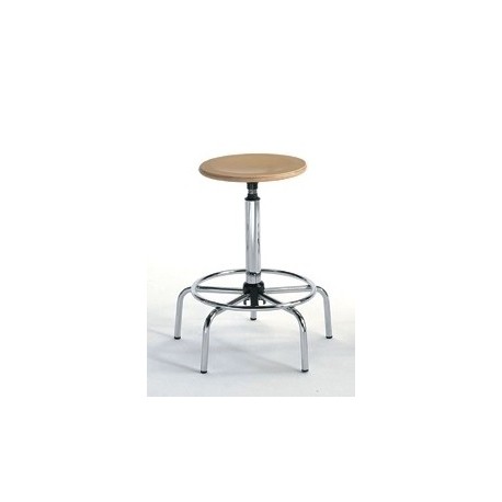 Designer stool High - Beech and Steel
